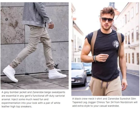 ZANEROBE Sureshot Jogger Chinos Tan - 07/24 - Picture 9 of 14